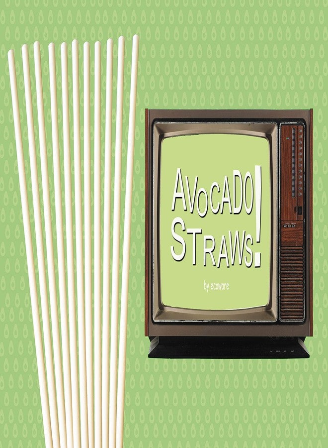 Ecoware Avocado Seed Straws - Extra Strength 100% biodegradable Straws - 50 count, 8.26" unwrapped - Image 3